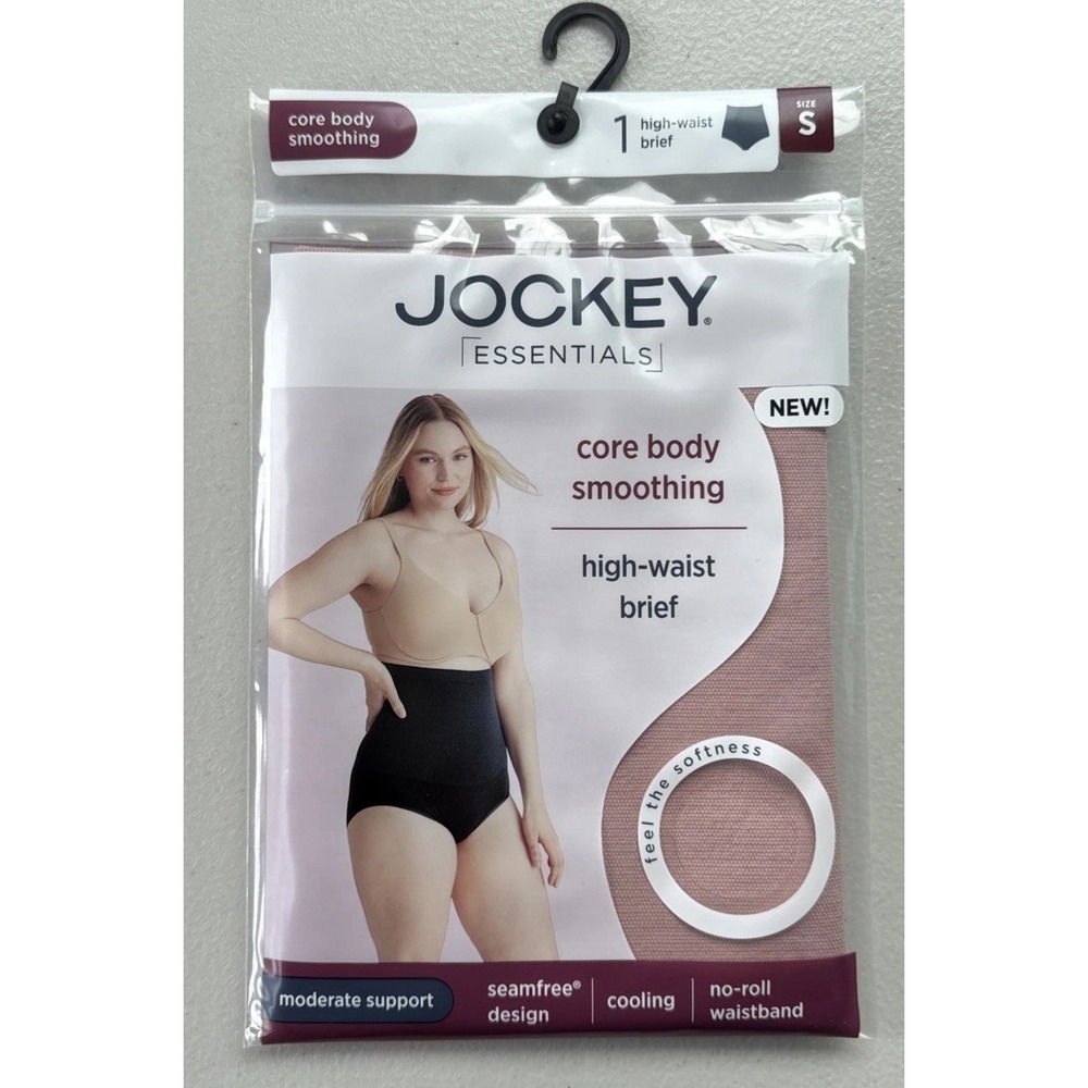 Jockey Essentials SMALL Core Body Smoothing HIGH WAISTโ Briefs Rose Pink